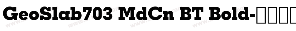 GeoSlab703 MdCn BT Bold字体转换